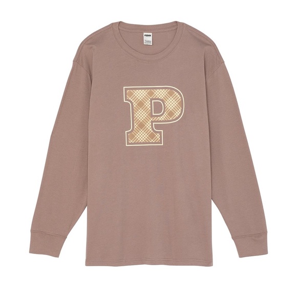 PINK VS Long sleeve ever campus cotton tee NWT M - Picture 3 of 6